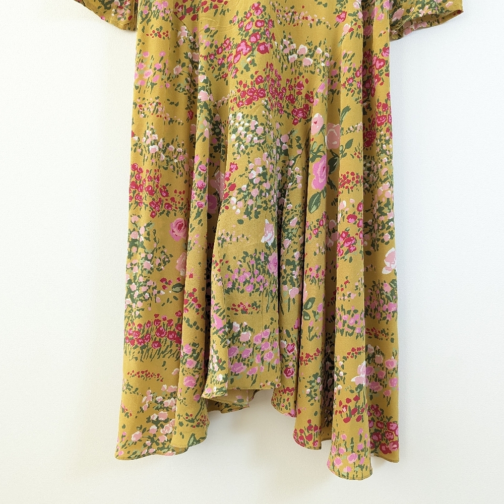 No. 6 Vibrant Yellow Floral Midi Dress - Picture 13 of 16